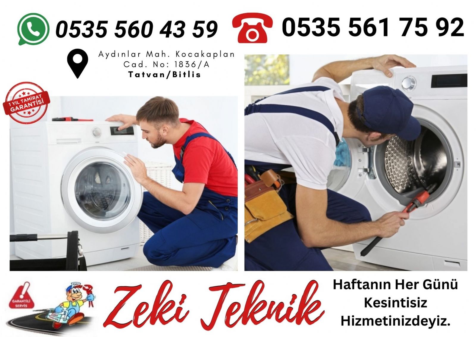 Tatvan Çamaşır Makinesi Tamircisi